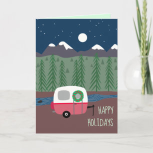 Carte Petit Camper à Noël