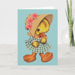 Carte Petit canard dans la robe et le capot