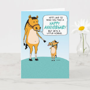 Carte Petit Cheval mignon et drôle Joyeux Anniversaire