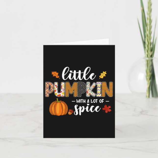 Carte Petit Citrouille Avec Beaucoup D'Épices Bonjour Au (Devant)