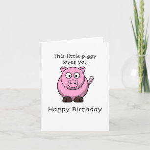 Carte Petit cochon, joyeux anniversaire