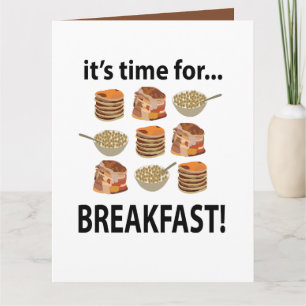 Carte Petit déjeuner C'est l'heure du petit déjeuner