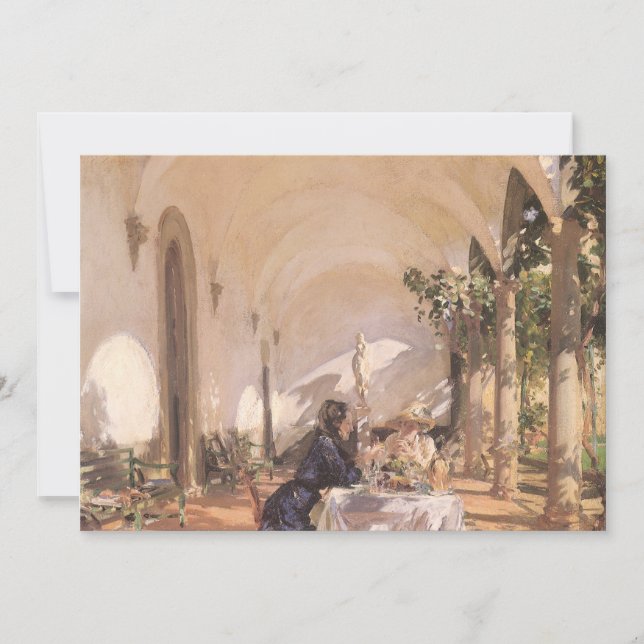 Carte Petit déjeuner dans la Loggia par John Singer Sarg (Devant)