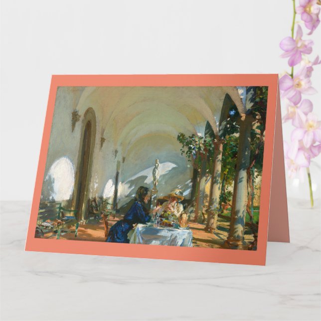 Carte Petit déjeuner dans la Loggia, Sargent 1910 (Orchidée)