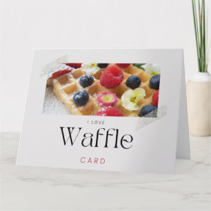 Carte Petit-Déjeuner De Fruits De gaufre Et De Framboise