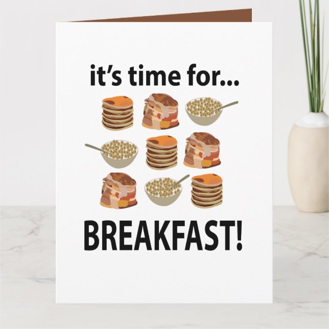 Carte Petit déjeuner Il est temps de prendre le petit dé (Devant)