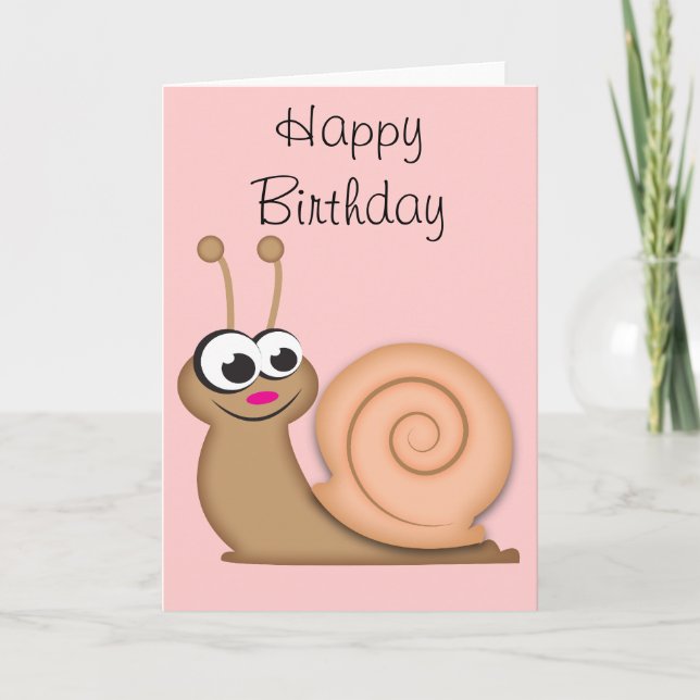 Carte Petit escargot de dessin (Devant)