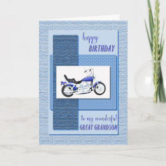 Carte Petit-fils, anniversaire de moto