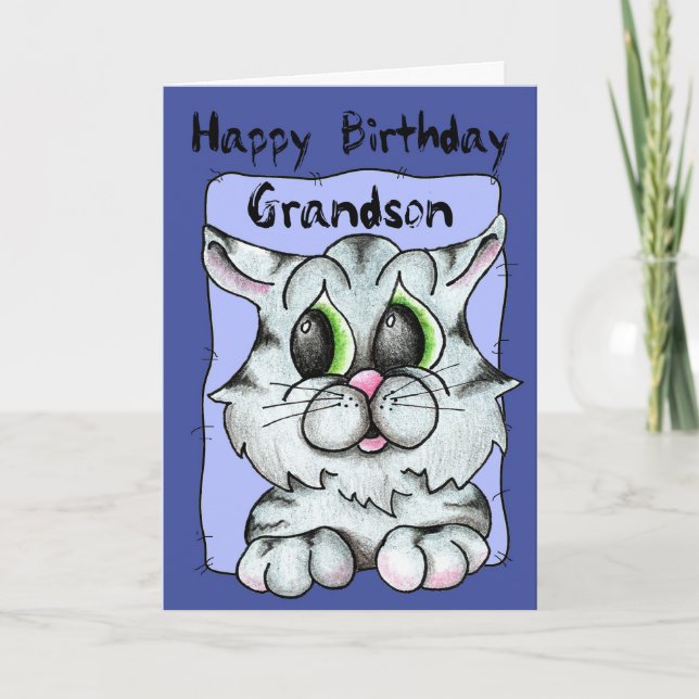 Carte Petit-fils de joyeux anniversaire (Devant)