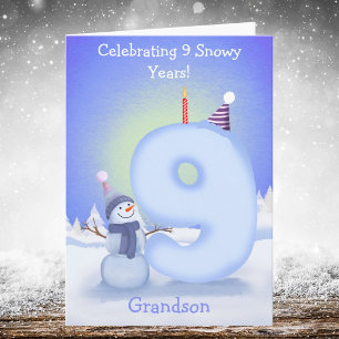 Carte Petit-fils Joyeux 9e Anniversaire Construction de
