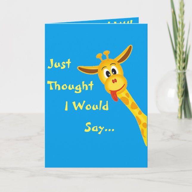 Carte Petit garçon Giraffe Anniversaire (Devant)