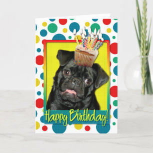 Carte Petit gâteau d'anniversaire - carlin - Ruffy
