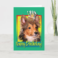 Petit gâteau d'anniversaire - chiot de Sheltie -