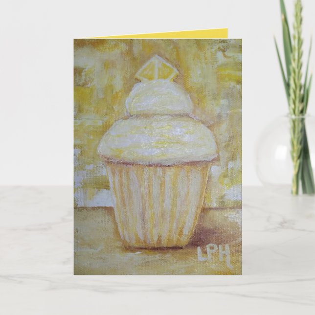 CARTE PETIT GÂTEAU DE CITRON - JOYEUX ANNIVERSAIRE, (Devant)