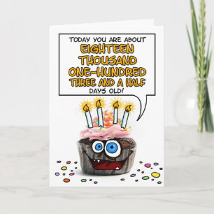 Carte Petit gâteau de joyeux anniversaire - 49 années