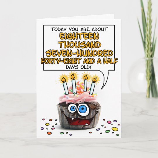 Carte Petit Gateau De Joyeux Anniversaire 51 Annees Zazzle Ca