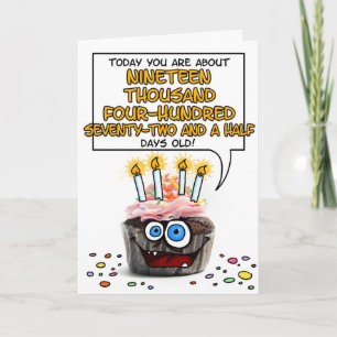 Carte Petit gâteau de joyeux anniversaire - 53 années