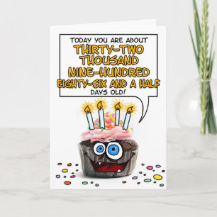 Carte Petit gâteau de joyeux anniversaire - 90 années