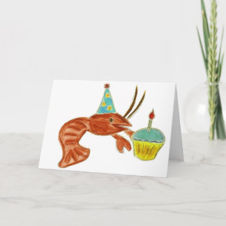 Carte Petit gâteau d'écrevisses d'anniversaire