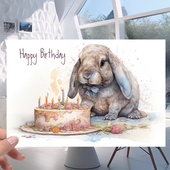 Carte Petit lapin de lapin de lop français mignon - anni (Créateur téléchargé)
