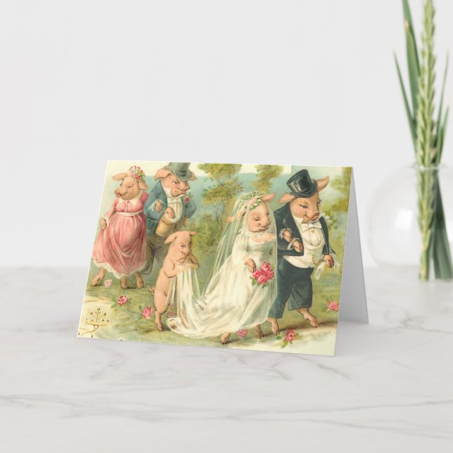Carte Petit Mariage Piggy (Devant)