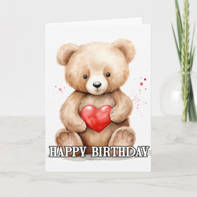 Carte Petit ours en peluche (Devant)