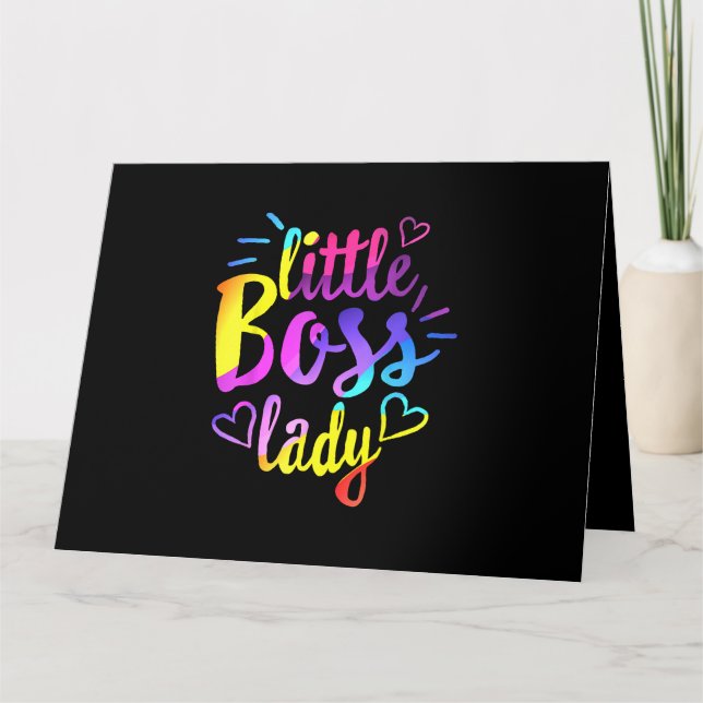 Carte Petit Patron Lady Girls Enfants Fille Bébé mini bo (Devant)