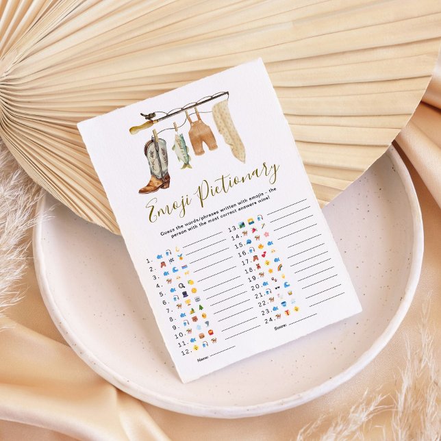 Carte Petit Pêcheur Baby shower Emoji jeu de photos (Créateur téléchargé)