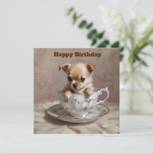 Carte Petit plaisir : Chihuahua chiuppy dans un Teacup,