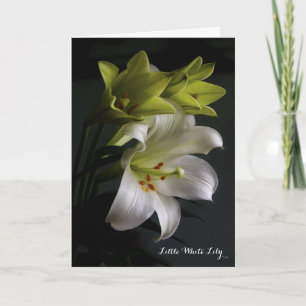 Carte Petit poème blanc Lily