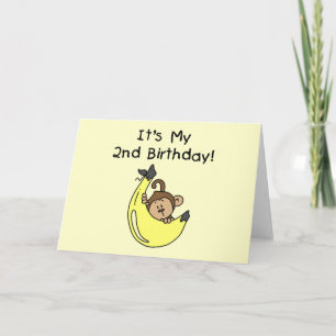 Carte Petit singe sur Banana 2e anniversaire