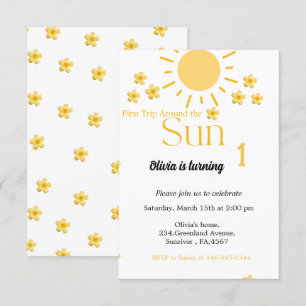 Carte Petit soleil est un premier anniversaire de soleil