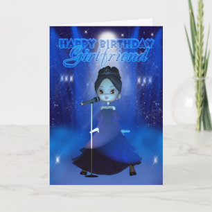 Carte Petite amie joyeuse Anniversaire chantant Deva Cut