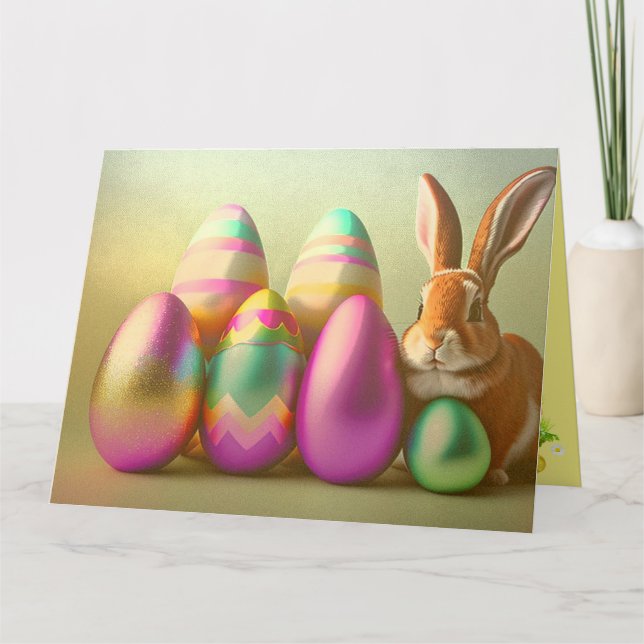 Carte Petite collection de lapins et d'oeufs de Pâques (Devant)