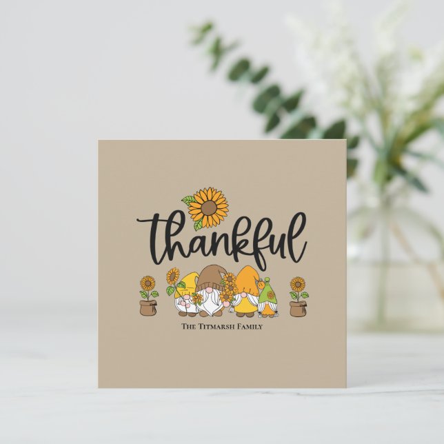 Carte Petite famille de tournesol (Debout devant)
