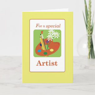 Carte Petite-fille Artiste Spécial Palette Merci
