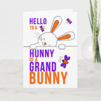 Petite-fille Bonjour à un Hunny of a Grand Bunny