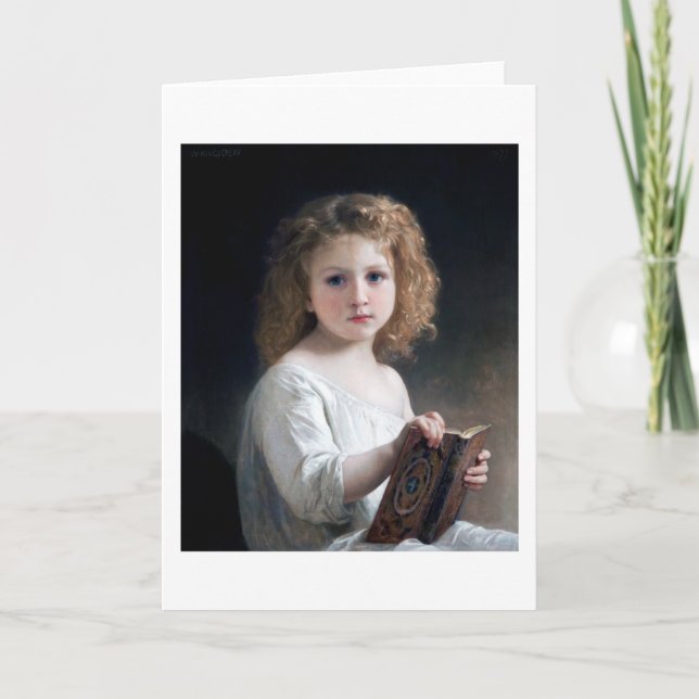 Carte Petite fille, Bouguereau (Devant)
