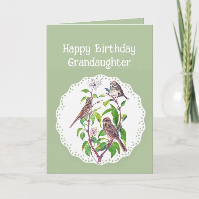 Carte Petite-Fille Chanson D'Anniversaire Bruants, Migno (Devant)