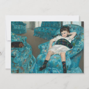 Carte Petite fille dans un fauteuil bleu Mary Cassatt