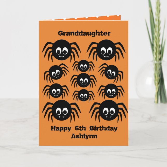 Carte Petite-fille de Halloween d'anniversaire (Devant)