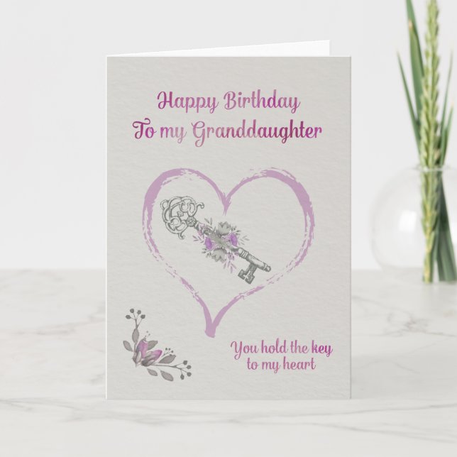 Carte Petite-fille de joyeux anniversaire (Devant)