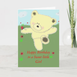 Carte Petite fille douce