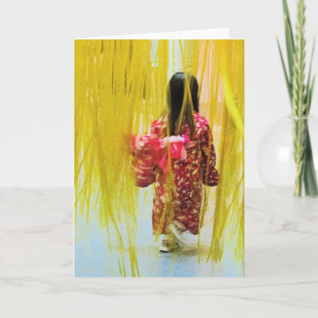 Carte Petite fille en mouvement (Devant)