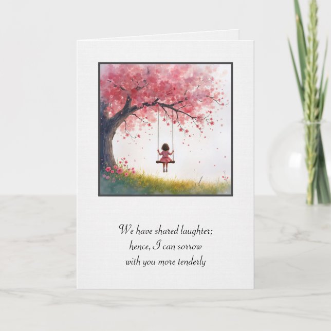 Carte Petite fille en sympathie pour le vol (Devant)