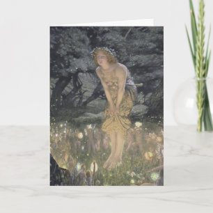 Carte Petite fille et ange fée