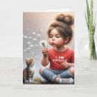 Petite Fille Feu Dandelions Pour Anniversaire