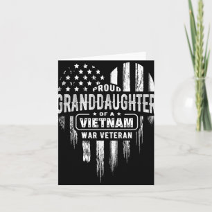 Carte Petite-fille fière Grand-père vétéran de la guerre