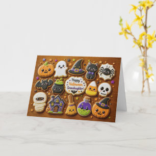 Carte Petite-fille Joyeux Halloween Mignon Biscuit