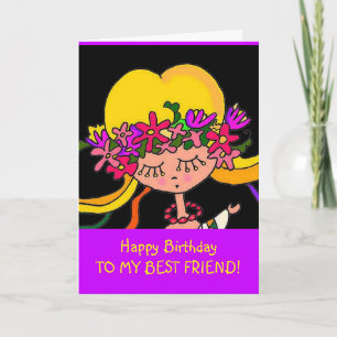 Carte Petite fille Ukrainienne Folk Art par Vera Trembac